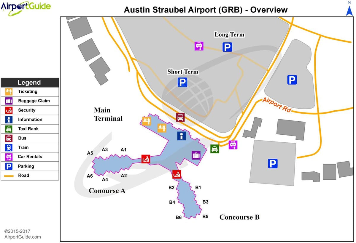 Austin airport térkép terminál
