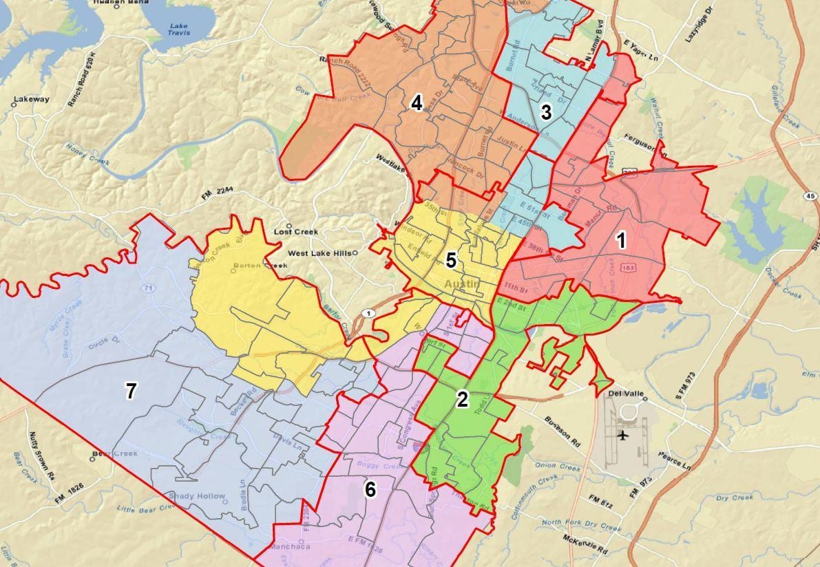 térkép Austin ISD