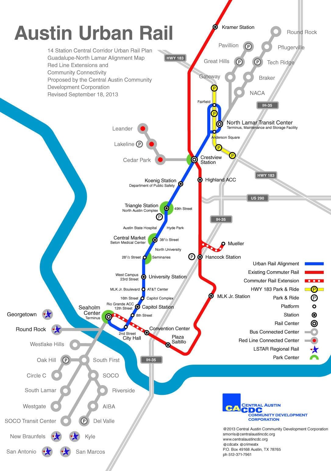 Austin metró térkép
