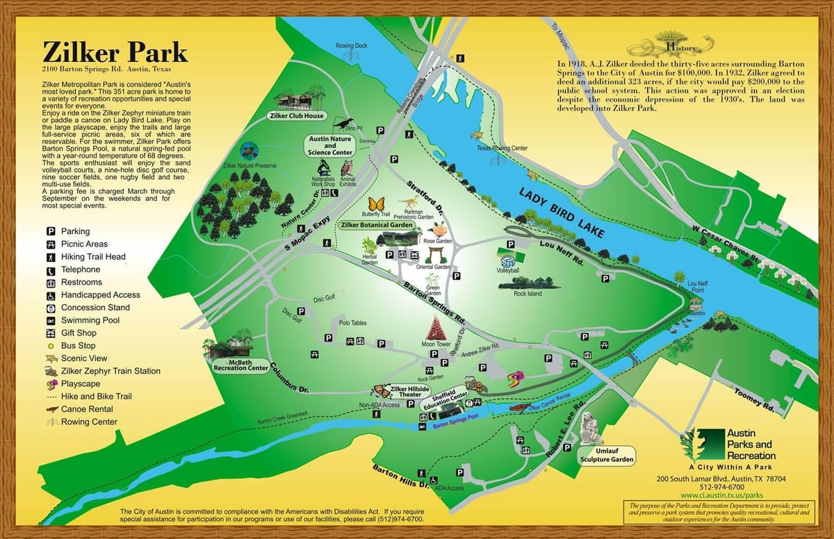 térkép Zilker park