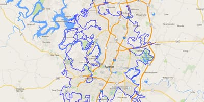 Térkép Austin city limits