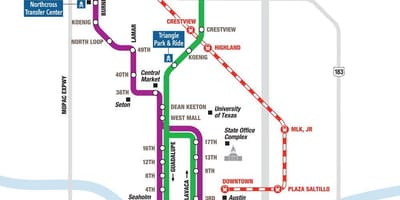 Metró Austin térkép