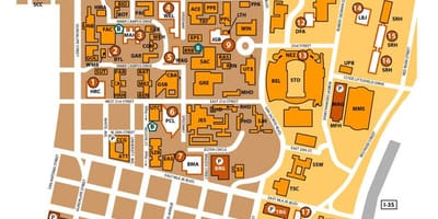 University of texas-Austin campus térkép
